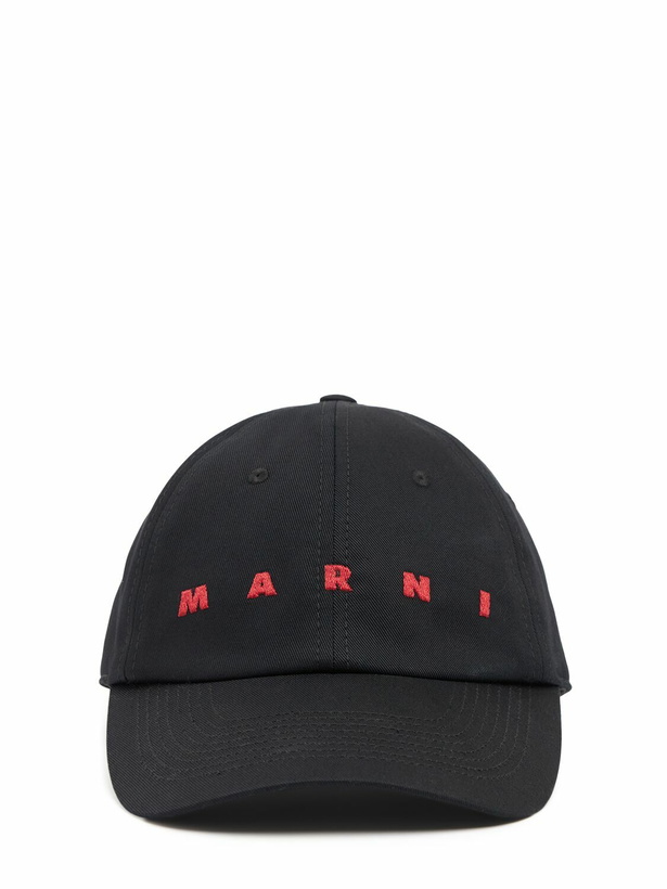 Photo: MARNI Logo Cotton Baseball Cap