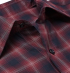 TOM FORD - Slim-Fit Checked Cotton Shirt - Red