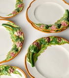 Les-Ottomans Artichoke set of 4 ceramic dinner plates
