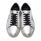 Saint Laurent Silver Used-Look Court Classic SL/06 Sneakers