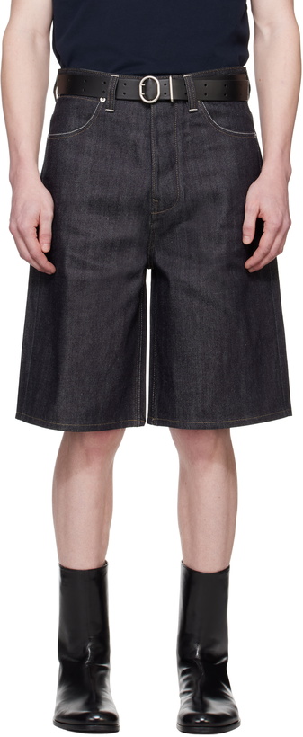 Photo: Jil Sander Blue Raw Denim Shorts