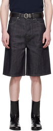 Jil Sander Blue Raw Denim Shorts