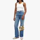 Paco Rabanne Women's Denim Chainmail Jeans in Denim Stone