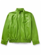 Marni - Oversized Leather Bomber Jacket - Green