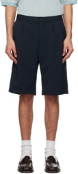 nanamica Navy Double Pleats Shorts