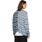 Greg Lauren Blue Paul and Shark Edition Knitted Kimono Cardigan