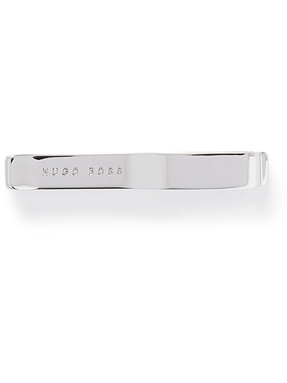 Photo: Hugo Boss - Logo-Engraved Silver-Tone Tie Bar