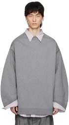 Hed Mayner Gray Oversized Sweatshirt