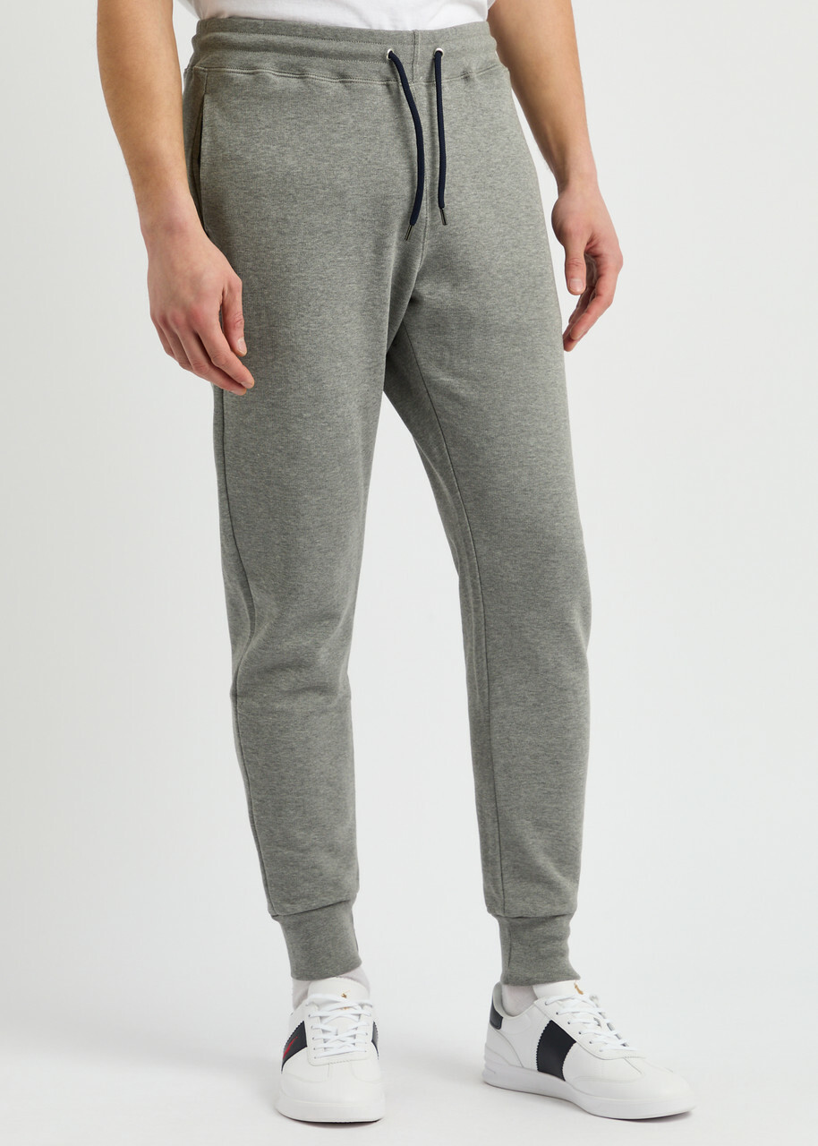 PS Paul Smith Zebra-appliquéd Cotton Sweatpants Grey