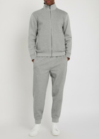 Boss Melange Cotton-blend Sweatshirt Light Grey