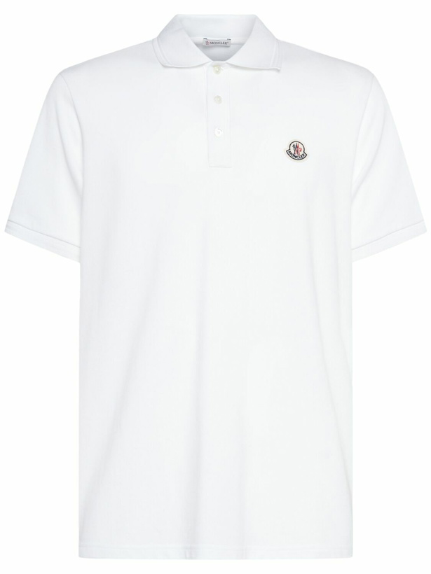 Photo: MONCLER Logo Patch Cotton Polo Shirt