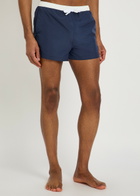 Ami Paris Logo-appliquéd Woven Swim Shorts Navy