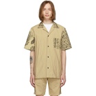 paria /FARZANEH Beige Hawaiian Short Sleeve Shirt