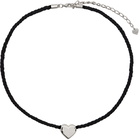 Numbering Black & Silver #5752 Heart Choker