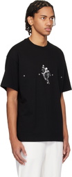 Hugo Black Graphic-Artwork Cotton Jersey T-shirt
