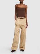 MATTEAU Square Neck Viscose Blend Knit Top
