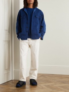 Blue Blue Japan - Straight-Leg Canvas-Trimmed Cotton Trousers - Neutrals