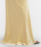 The Sei Draped silk satin gown