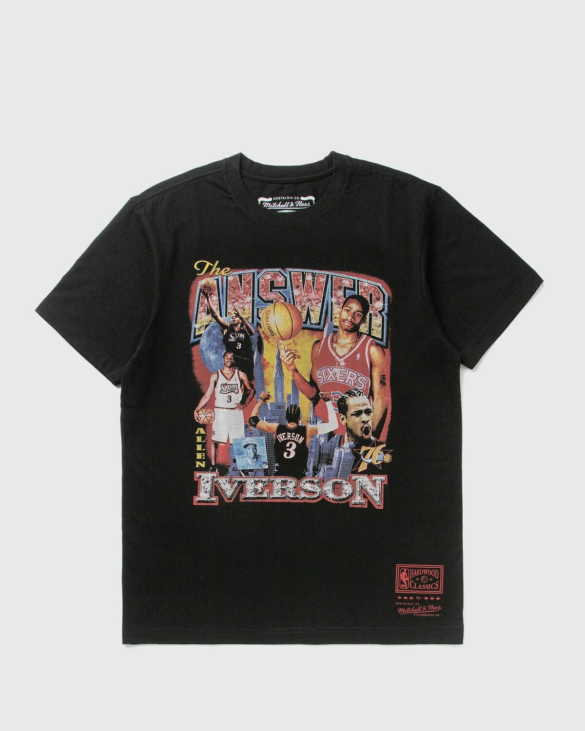 Mitchell & Ness NBA BOOTLEG TEE PHILADELPHIA 76ERS ALLEN IVERSON Black Mens Shortsleefe
