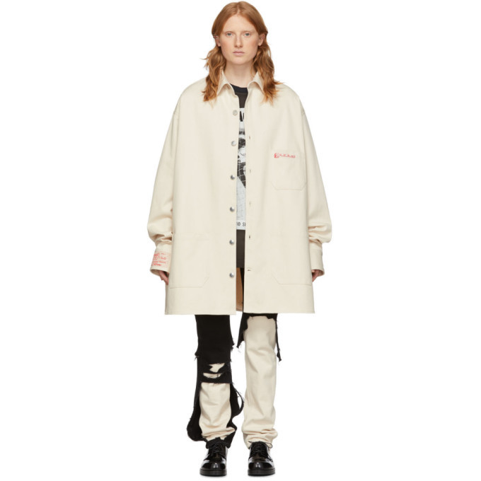 Raf Simons Off-White Denim Big Fit Shirt Raf Simons