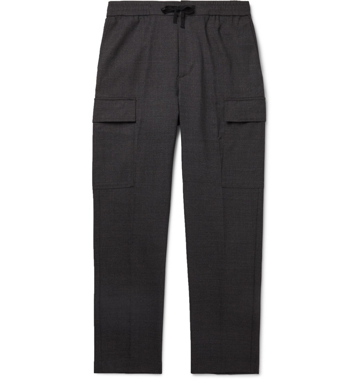 Photo: Officine Generale - Geron Tapered Wool Cargo Trousers - Gray