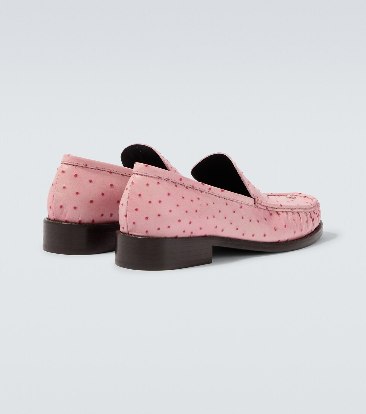 Acne Studios Ostrich-effect leather loafers