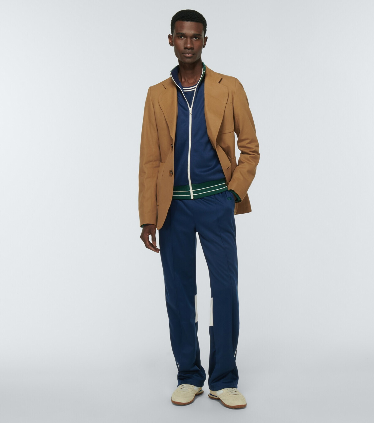 Buy Navy Blazer Solid Fleece Track Pant With Rib For Men Online India   tbase