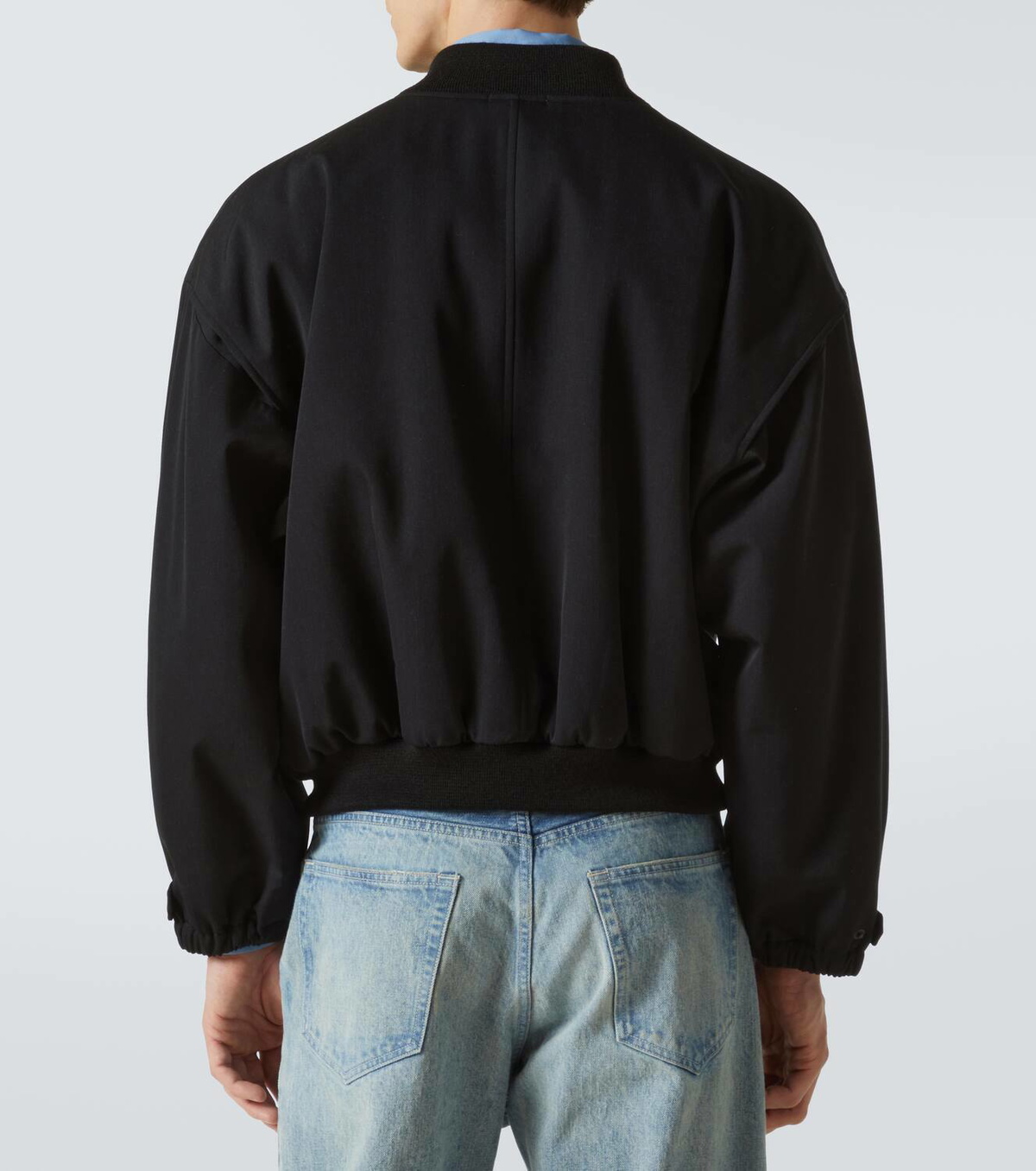 ジャケット・アウター auralee WOOL GABARDINE FLIGHT BLOUSON Auralee Light Wool Max Gabardine Chambray Padded Flight