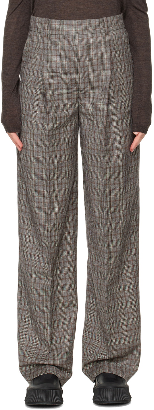 Theory Gray Pleated Trousers Theory