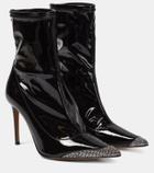 Alexandre Vauthier Avi embellished faux leather ankle boots