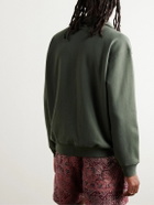 Karu Research - Logo-Appliquéd Cotton-Jersey Half-Zip Polo Shirt - Green