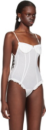 SHUSHU/TONG White Ruffled Bodysuit