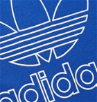 adidas Originals - Logo-Print Loopback Cotton-Jersey Hoodie - Blue