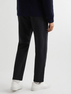 Barena - Riobarbo Straight-Leg Cotton-Seersucker Drawstring Trousers - Black