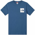 The North Face Men's Fine T-Shirt in Shady Blue/White