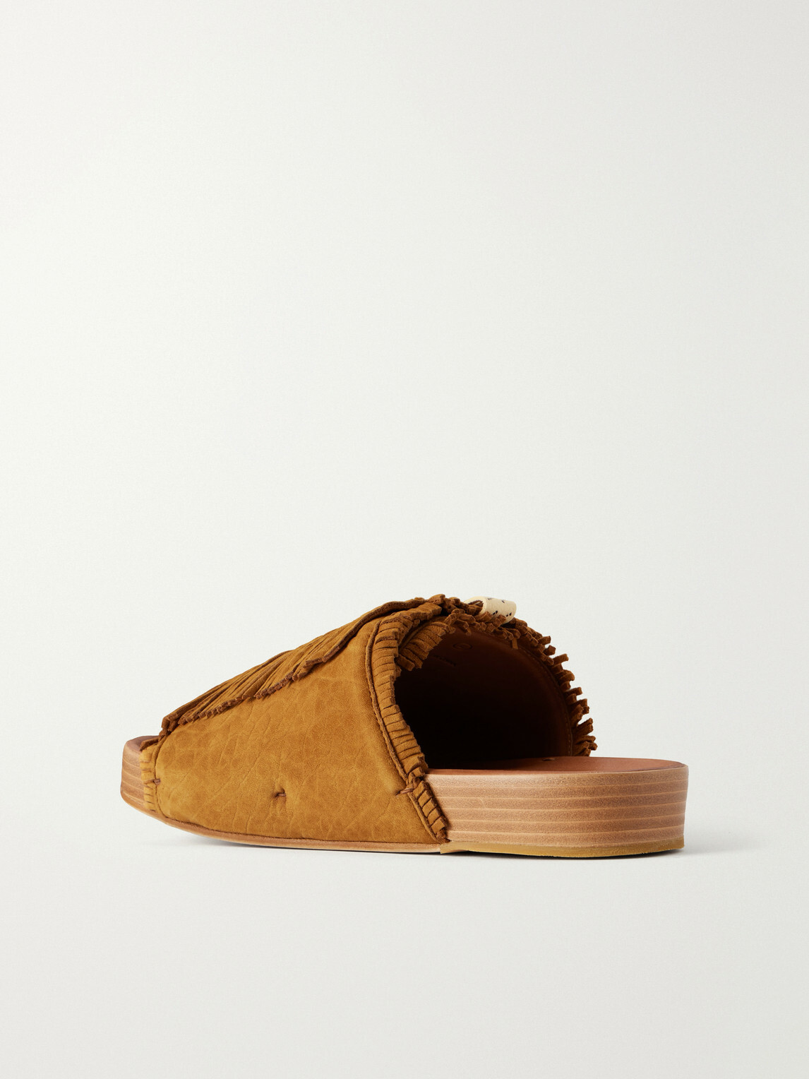 Visvim - Christo Shaman Folk Suede Slides - Brown
