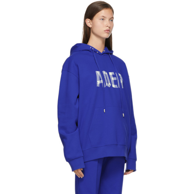 パーカー・フーディ Ader Error Sweatshirt With Logo - Cotton - Blue Ader Error logo-embroidered Cotton Hoodie | Blue | FARFETCH