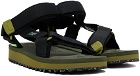 Suicoke Black & Khaki DEPA-2Cab-ECO Sandals