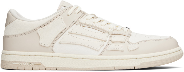 Photo: AMIRI White & Beige Skel Top Low Sneakers