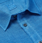 120% - Linen Shirt - Blue