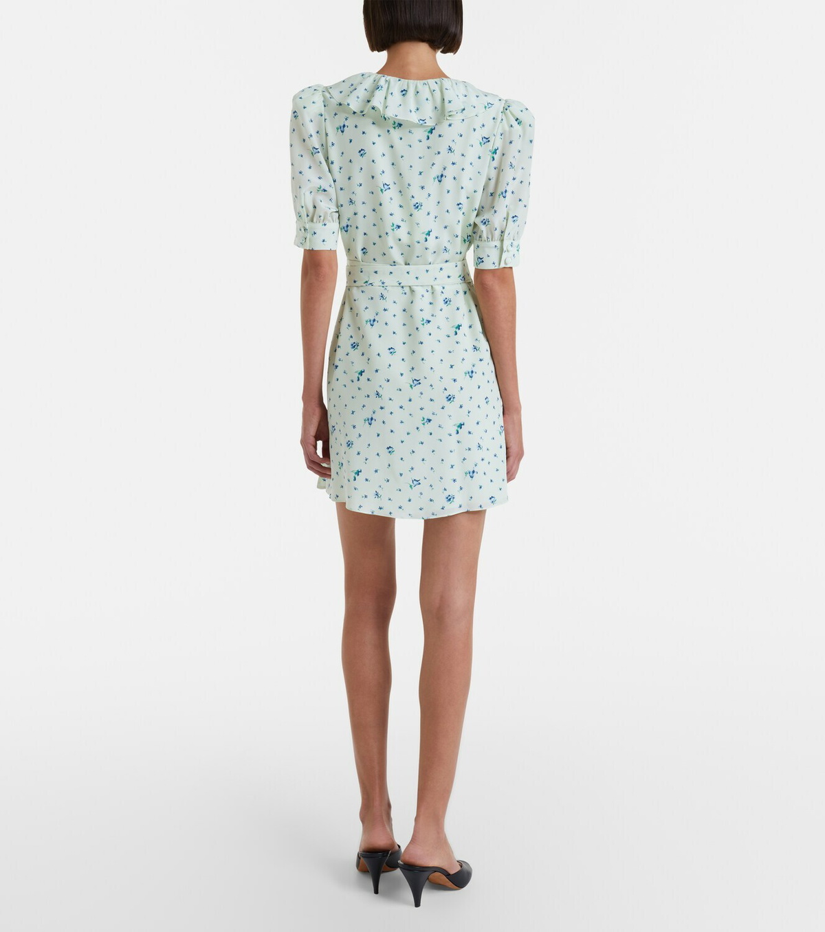 Alessandra Rich Floral silk minidress