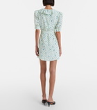 Alessandra Rich Floral silk minidress