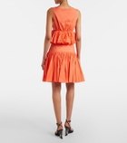 Alaïa Gathered cotton and linen miniskirt