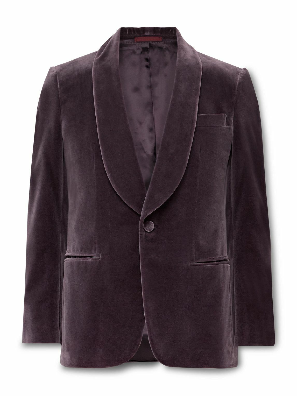 Kingsman - Slim-Fit Shawl-Collar Cotton-Velvet Tuxedo Jacket - Purple