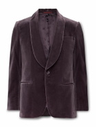 Kingsman - Slim-Fit Shawl-Collar Cotton-Velvet Tuxedo Jacket - Purple