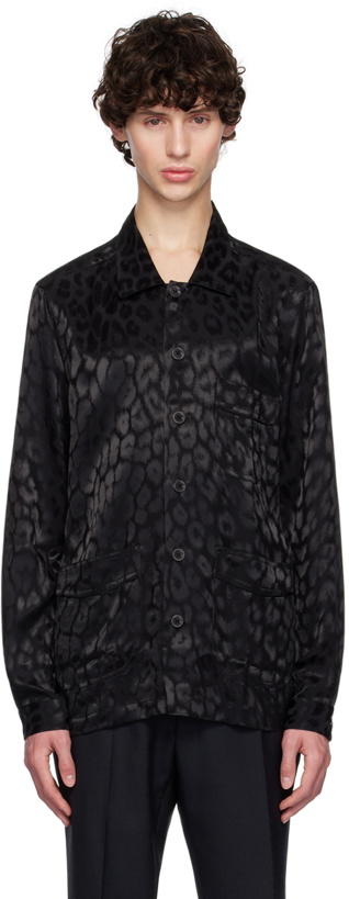 Photo: TOM FORD Black Leopard Shirt