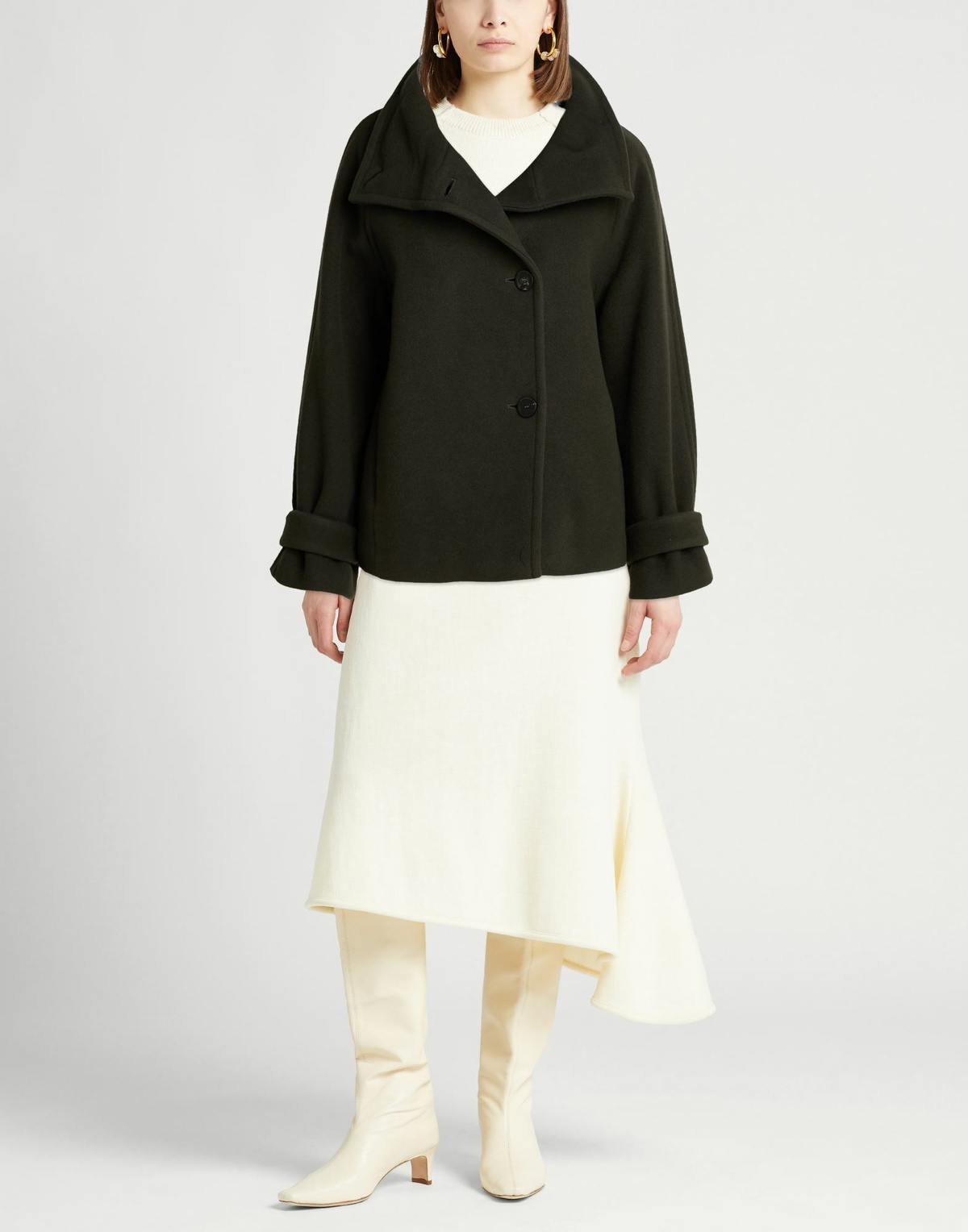 Peserico Womens Coat in Dark green