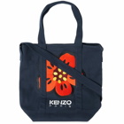Kenzo Flower Logo Tote Bag in Navy Blue