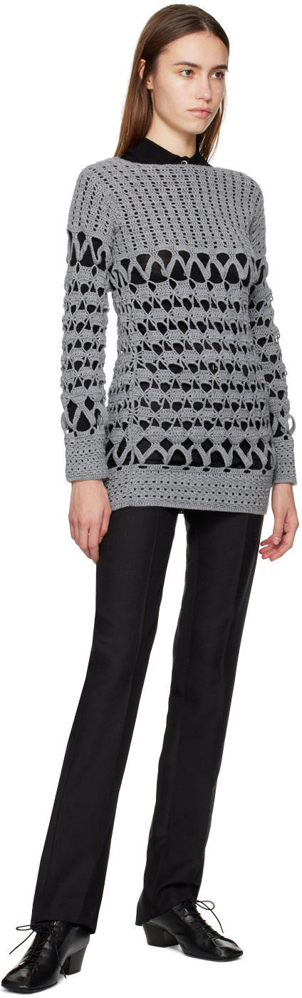 Niccolo Pasqualetti Gray Gancio Sweater