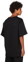Helmut Lang Black Neoprene Logo T-Shirt